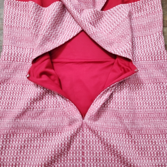 Banana Republic Jacquard Knit Cross-Back Dress With Ruffled Hem Size 16 - Picture 10 of 12